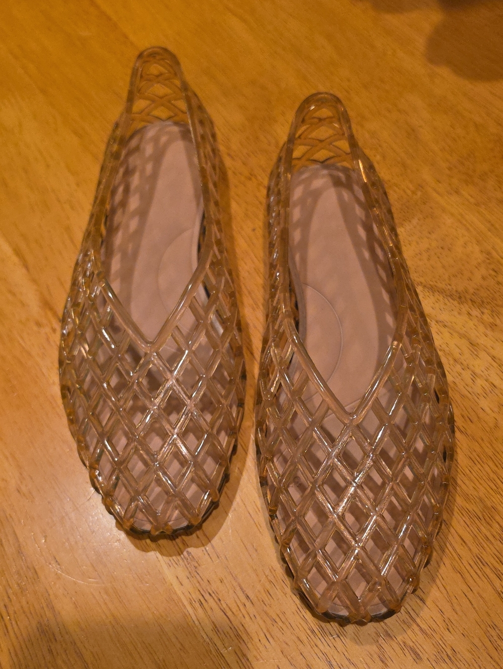 Jelly Slip-On Ballet Flats - Light Pink